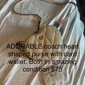 Coach Quilted Heart Crossbody Bag in Cream